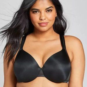 48D Size Lane Bryant Cacique black lightly lined full coverage bra